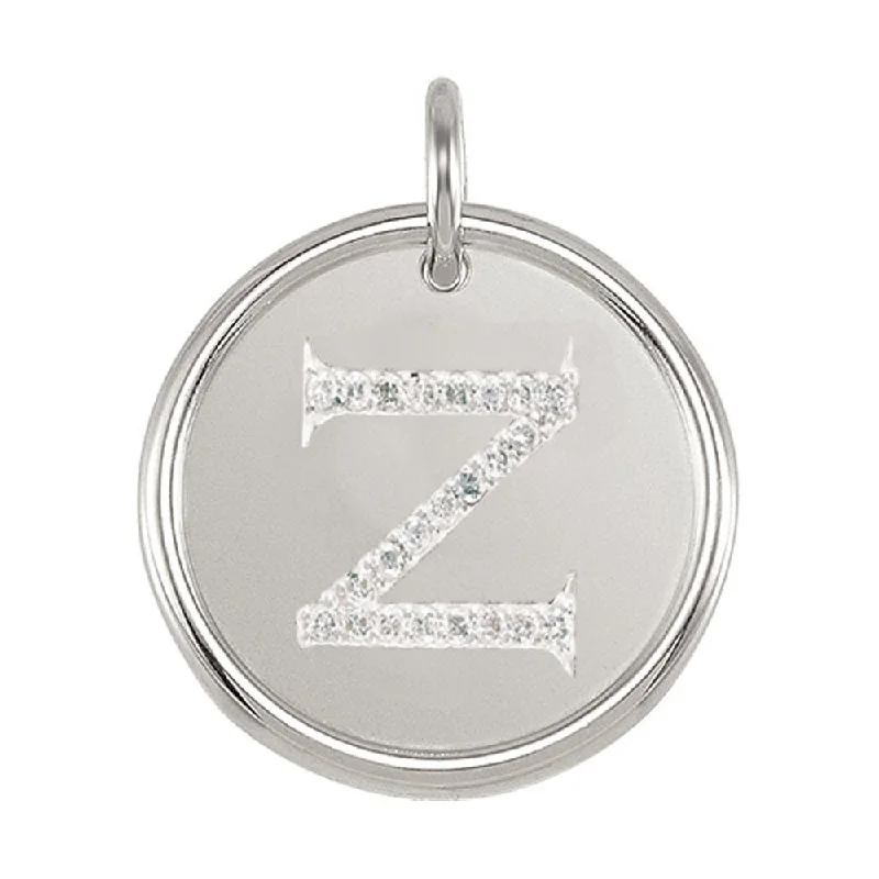 Discounted Jewelry For A Glamorous Look .08 Ctw G-H, I1 Diamond Initial 17mm Sterling Silver Pendant Letter Z Discounted Jewelry For A Glamorous Look .08 Ctw G-H, I1 Diamond Initial 17mm Sterling Silver Pendant Letter Z
