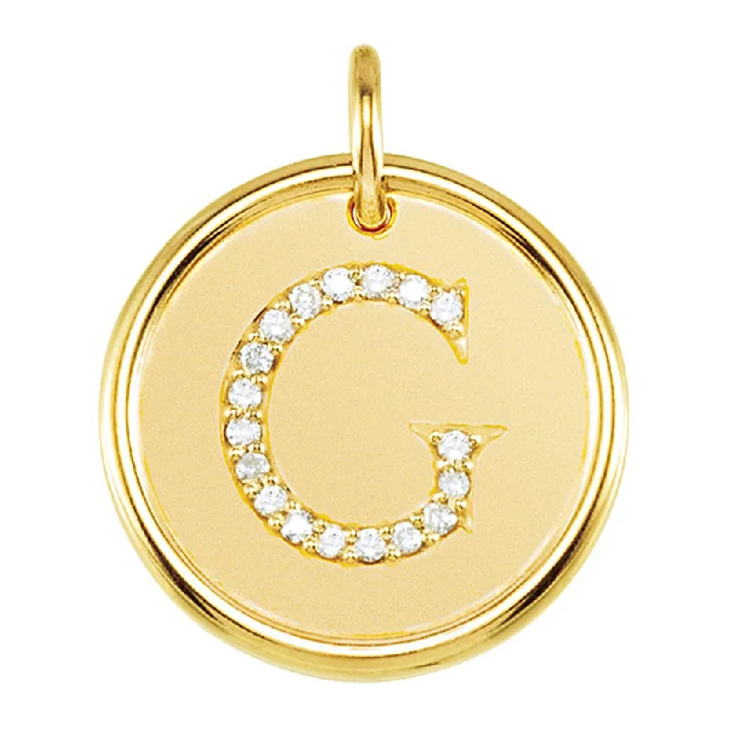 Seasonal Jewelry Deals – Elevate Your Style 1/10 Ctw G-H, I1 Diamond Initial 17mm 14k Yellow Gold Pendant Letter G Seasonal Jewelry Deals – Elevate Your Style 1/10 Ctw G-H, I1 Diamond Initial 17mm 14k Yellow Gold Pendant Letter G