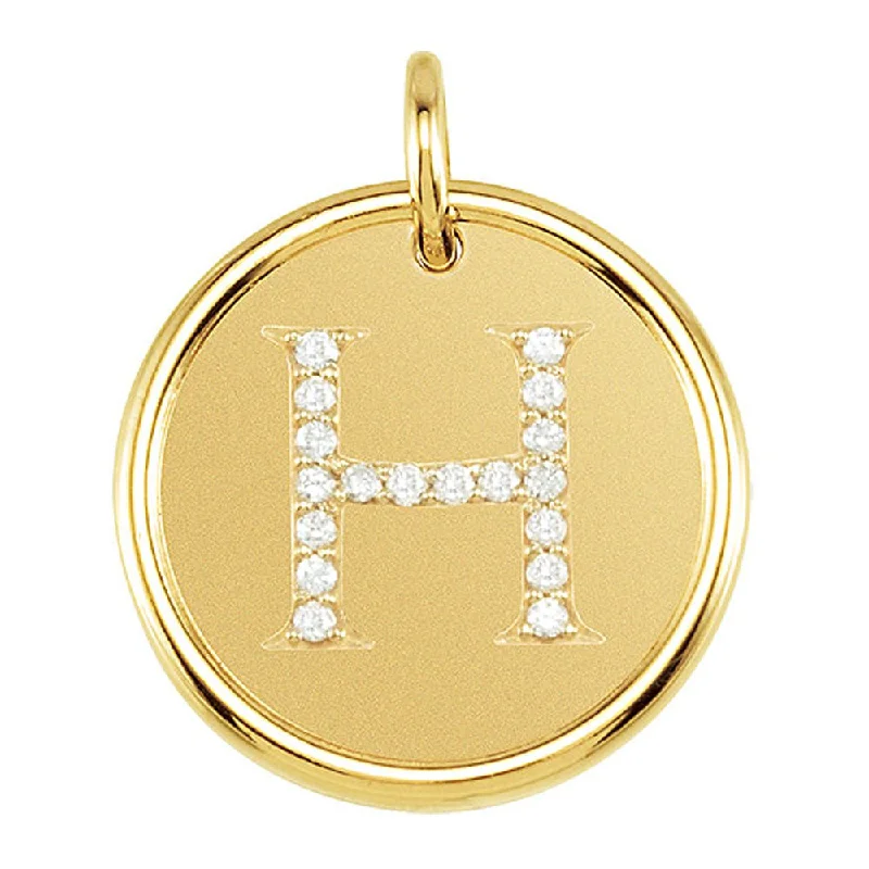 Limited-Time Offer On Elegant Jewelry Pieces 1/10 Ctw G-H, I1 Diamond Initial 17mm 14k Yellow Gold Pendant Letter H Limited-Time Offer On Elegant Jewelry Pieces 1/10 Ctw G-H, I1 Diamond Initial 17mm 14k Yellow Gold Pendant Letter H
