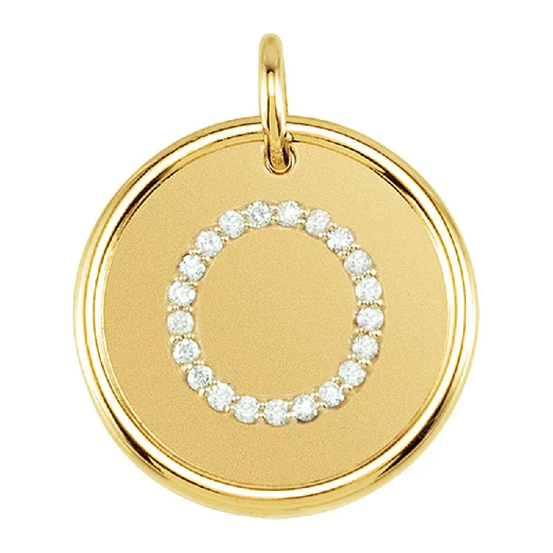 Grab Your Favorite Jewelry At The Lowest Prices 1/10 Ctw G-H, I1 Diamond Initial 17mm 14k Yellow Gold Pendant Letter O Grab Your Favorite Jewelry At The Lowest Prices 1/10 Ctw G-H, I1 Diamond Initial 17mm 14k Yellow Gold Pendant Letter O
