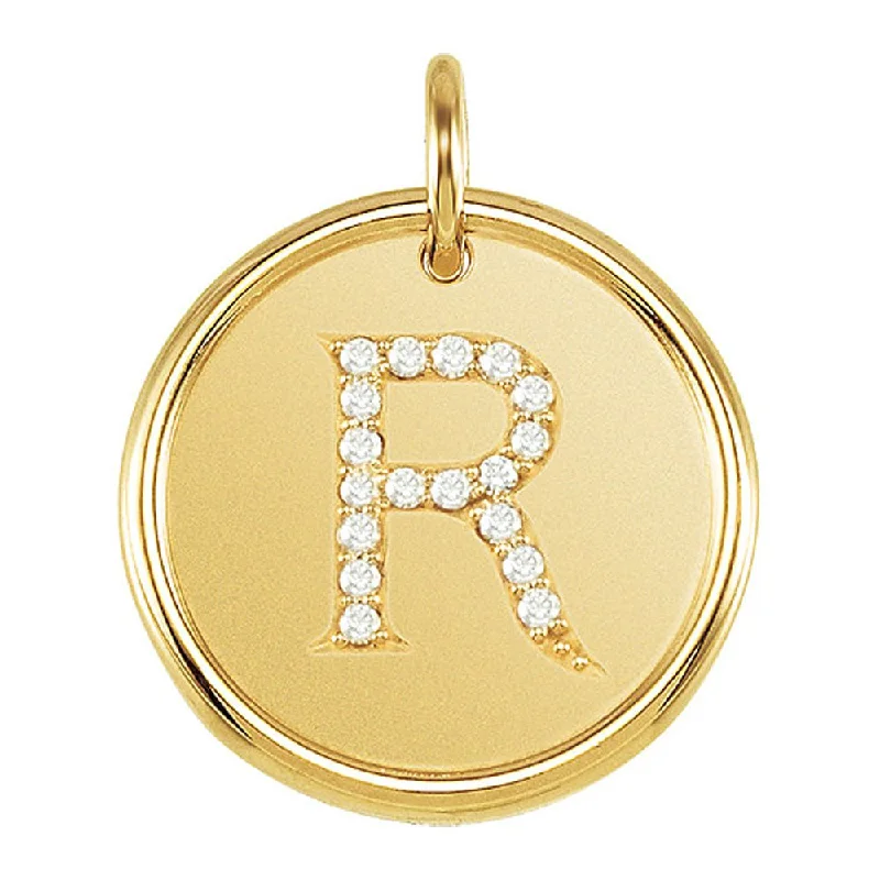 Personalized Jewelry Sale – Meaningful Gifts At Great Prices 1/10 Ctw G-H, I1 Diamond Initial 17mm 14k Yellow Gold Pendant Letter R Personalized Jewelry Sale – Meaningful Gifts At Great Prices 1/10 Ctw G-H, I1 Diamond Initial 17mm 14k Yellow Gold Pendant Letter R