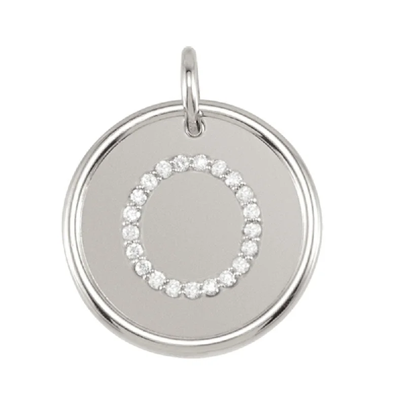 Special Jewelry Deals – Upgrade Your Collection 1/10 Ctw G-H, I1 Diamond Initial 17mm Sterling Silver Pendant Letter O Special Jewelry Deals – Upgrade Your Collection 1/10 Ctw G-H, I1 Diamond Initial 17mm Sterling Silver Pendant Letter O