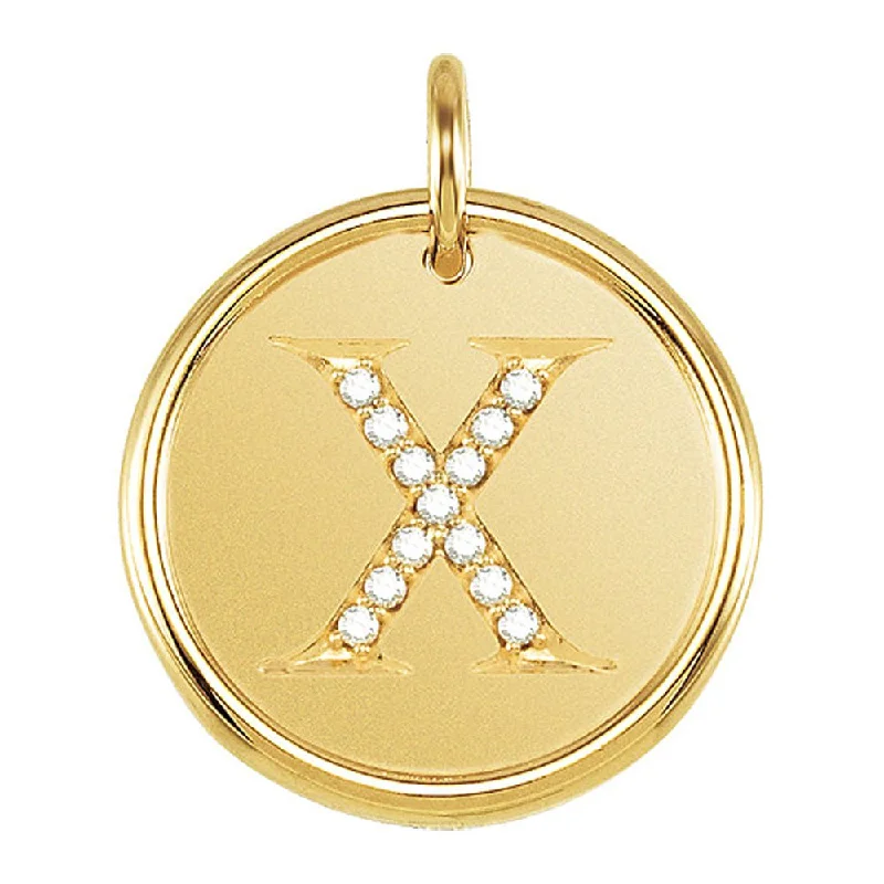 Bestselling Jewelry Now On Sale – Elevate Your Look 1/15 Ctw G-H, I1 Diamond Initial 17mm 14k Yellow Gold Pendant Letter X Bestselling Jewelry Now On Sale – Elevate Your Look 1/15 Ctw G-H, I1 Diamond Initial 17mm 14k Yellow Gold Pendant Letter X