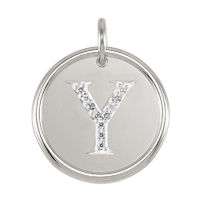 Fashion-Forward Jewelry At Incredible Prices 1/20 Ctw G-H, I1 Diamond Initial 17mm Sterling Silver Pendant Letter Y Fashion-Forward Jewelry At Incredible Prices 1/20 Ctw G-H, I1 Diamond Initial 17mm Sterling Silver Pendant Letter Y
