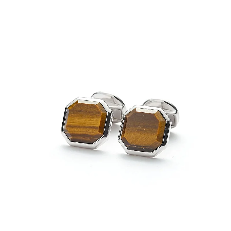 Shop Fine Jewelry With Amazing Deals Hope Square Facet Silver Cufflinks w. Tiger Eye Shop Fine Jewelry With Amazing Deals Hope Square Facet Silver Cufflinks w. Tiger Eye