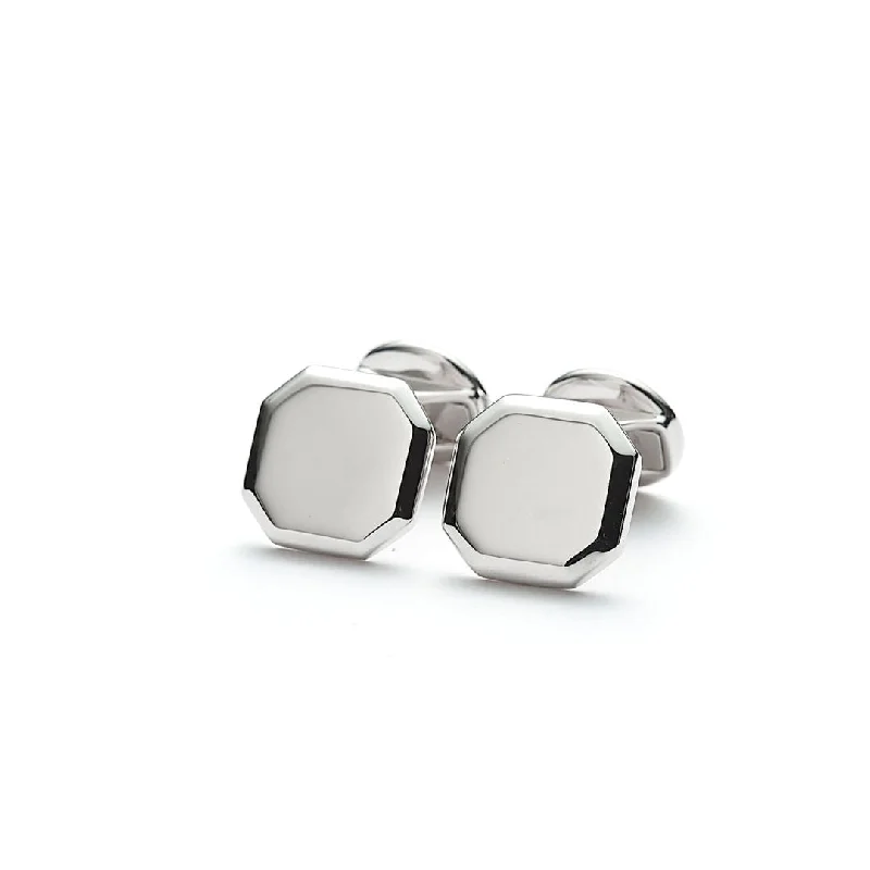 Big Discounts On Elegant Jewelry Collections Hope Square Facet Silver Cufflinks