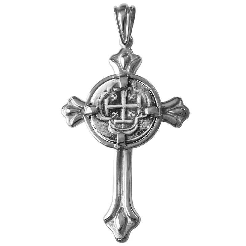 Shop Stylish Jewelry Now And Save Big Cross Pendant with a Replica Atocha 1/2" Coin Shop Stylish Jewelry Now And Save Big Cross Pendant with a Replica Atocha 1/2" Coin