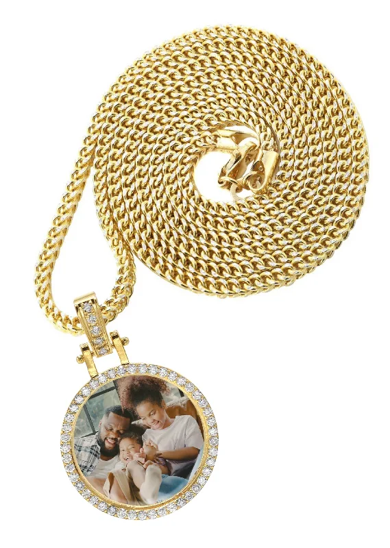 Exclusive Jewelry Sale – Limited-Time Discounts Diamond 10K/14K Yellow Gold Small Round Picture Pendant Necklace | Appx. 0.50 Carat Exclusive Jewelry Sale – Limited-Time Discounts Diamond 10K/14K Yellow Gold Small Round Picture Pendant Necklace | Appx. 0.50 Carat