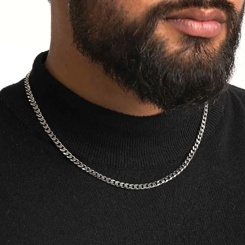 Elegant Jewelry, Exclusive Prices – Shop Now Cuban Chain | Rhodium Plated | 4 MM
