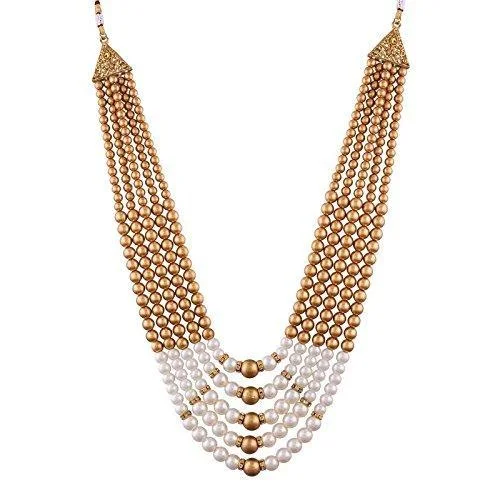 Shop Dazzling Jewelry At The Best Prices Etnico Gold-Plated Groom Necklace For Men (Mlp12)