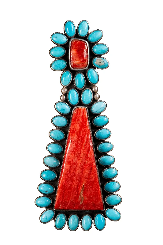 Don't Miss These Dazzling Jewelry Discounts Spiny Oyster & Sleeping Beauty Turquoise Pendant | Federico Jimenez