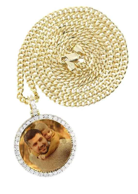 Don't Miss Out On Bestselling Jewelry At Special Prices Full Diamond 10K Yellow Gold Medium Round Picture Pendant Necklace | 1.88 Carats | Appx. 19 Grams Don't Miss Out On Bestselling Jewelry At Special Prices Full Diamond 10K Yellow Gold Medium Round Picture Pendant Necklace | 1.88 Carats | Appx. 19 Grams