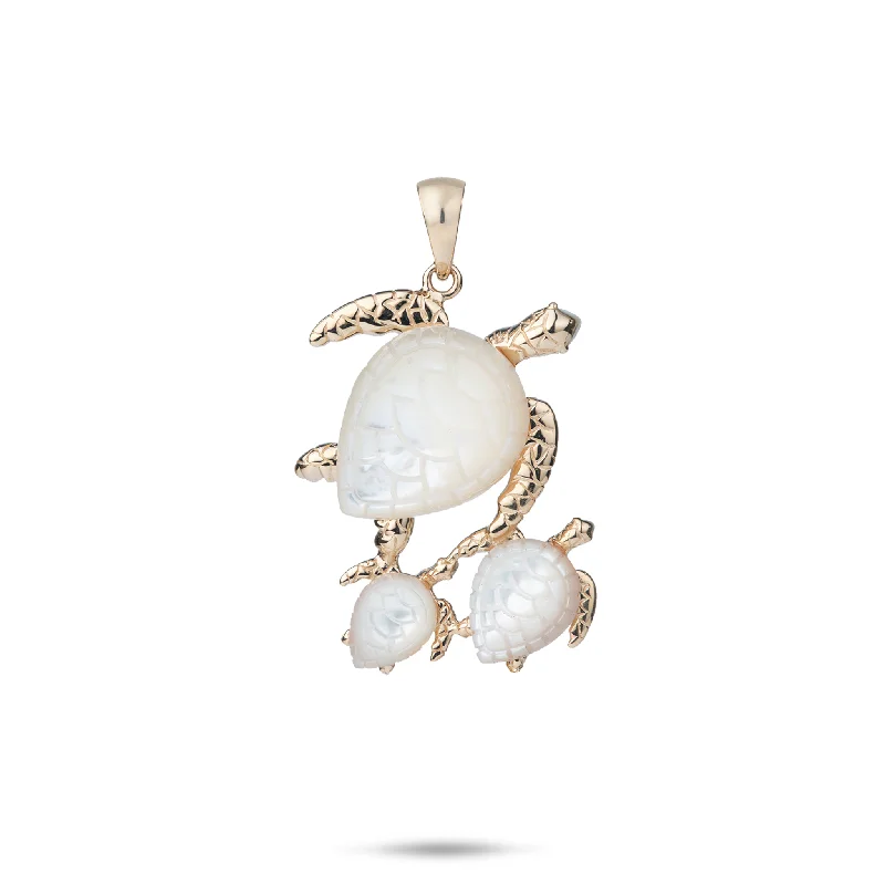 Shop Handcrafted Jewelry At Special Promotional Rates Honu Mother of Pearl Pendant in Gold - 31mm Shop Handcrafted Jewelry At Special Promotional Rates Honu Mother of Pearl Pendant in Gold - 31mm