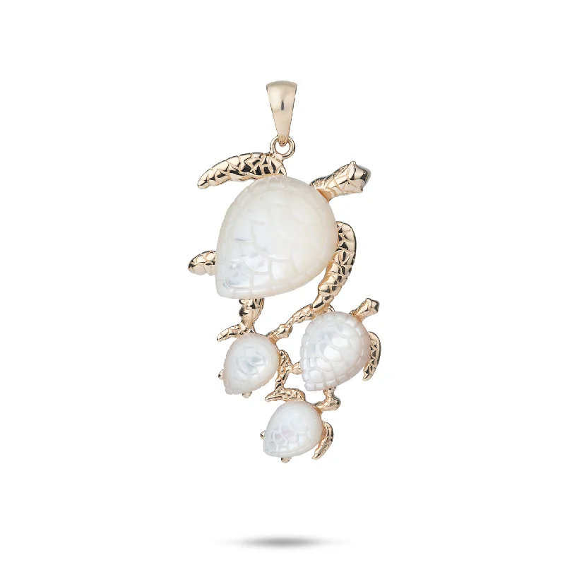 Limited-Stock Jewelry Sale – Once It's Gone, It's Gone Honu Mother of Pearl Pendant in Gold - 37mm Limited-Stock Jewelry Sale – Once It's Gone, It's Gone Honu Mother of Pearl Pendant in Gold - 37mm