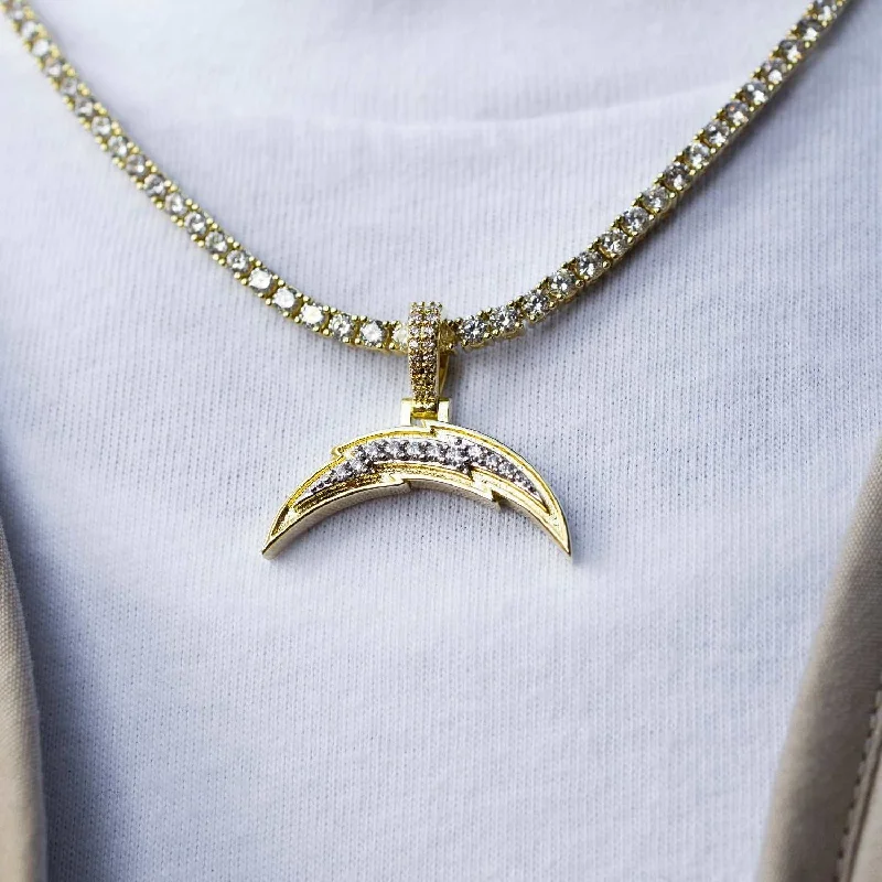 Clearance Sale On High-End Jewelry Collections Los Angeles Chargers Official NFL Micro Logo Pendant - Yellow Gold Clearance Sale On High-End Jewelry Collections Los Angeles Chargers Official NFL Micro Logo Pendant - Yellow Gold