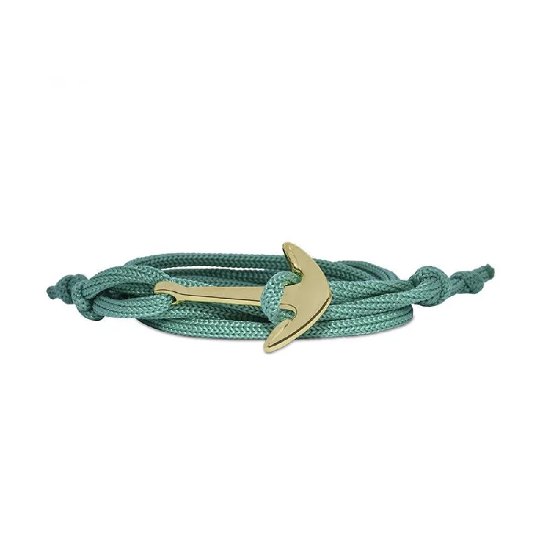 High-End Jewelry, Now More Affordable Than Ever Mahi Anchor In Loop Gold Plated Adjustable Green Rope Style Unisex Bracelet High-End Jewelry, Now More Affordable Than Ever Mahi Anchor In Loop Gold Plated Adjustable Green Rope Style Unisex Bracelet