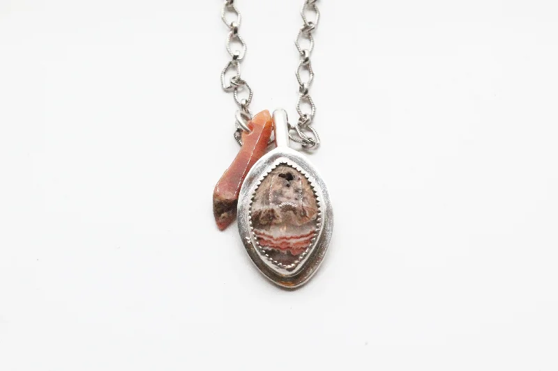 Flash Sale On Elegant Jewelry – Don't Miss Out Marquette Agate Two Stone Necklace