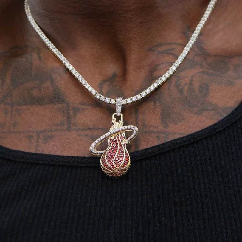Best Jewelry Sale Prices – Limited-Time Offer Miami Heat Official NBA Logo Pendant
