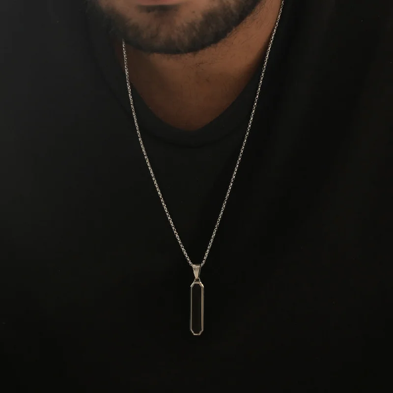 Discounted Jewelry For A Glamorous Look Midnight Prism Necklace- Silver