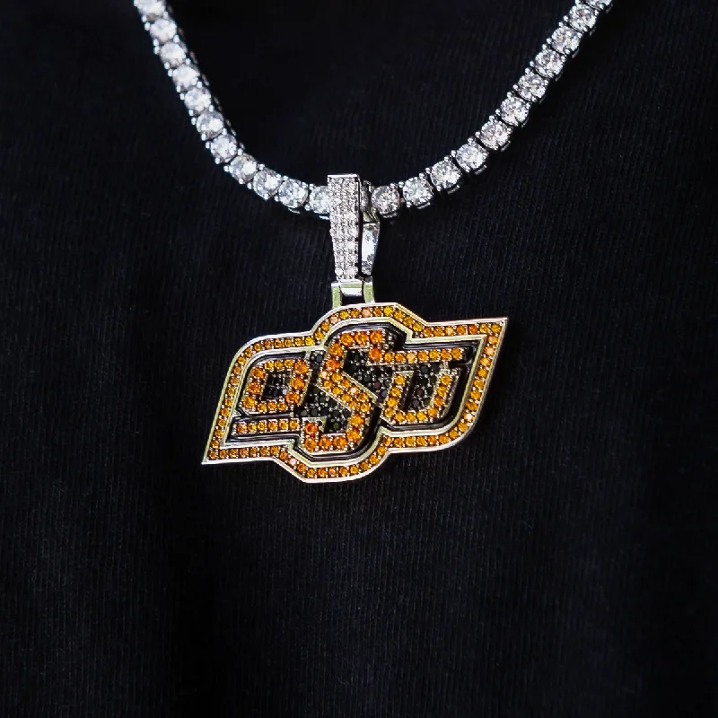 Delicate Crystal Jewelry For Sophisticated Charm Oklahoma State Cowboys Official NCAA Logo Pendant Delicate Crystal Jewelry For Sophisticated Charm Oklahoma State Cowboys Official NCAA Logo Pendant