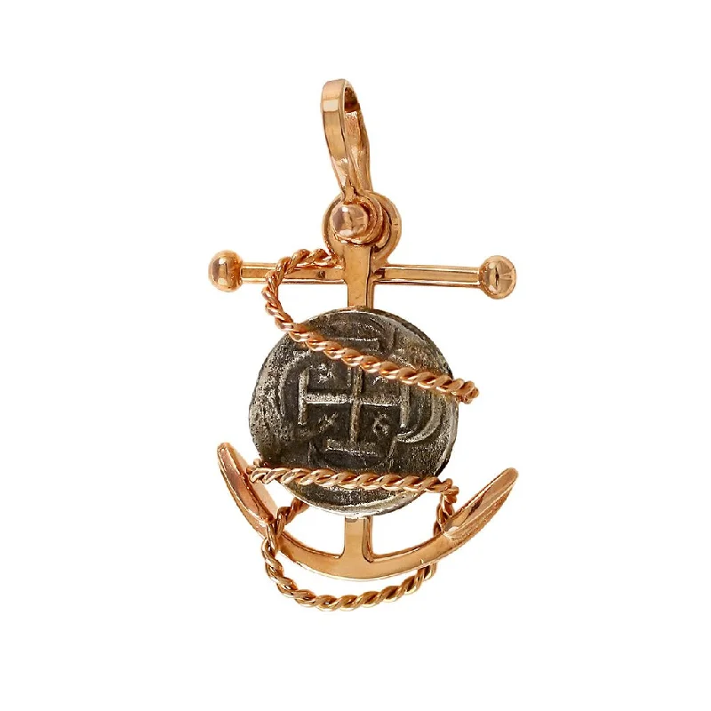 Grab Your Favorite Jewelry At The Lowest Prices Anchor Pendant with 3/8" Replica Atocha Coin Grab Your Favorite Jewelry At The Lowest Prices Anchor Pendant with 3/8" Replica Atocha Coin