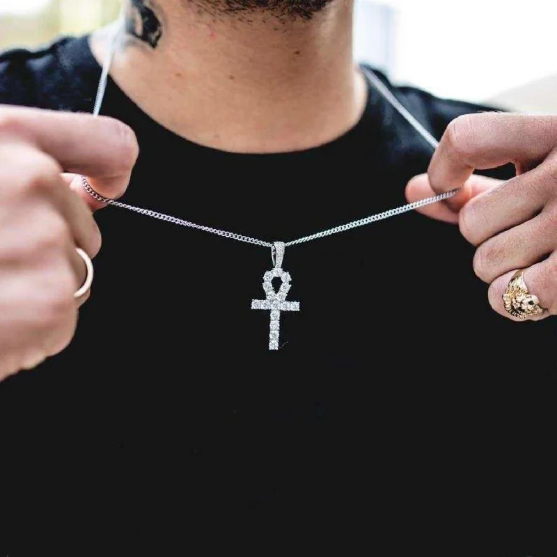 Premium Jewelry, Premium Discounts – Act Fast White Gold Ankh Cross