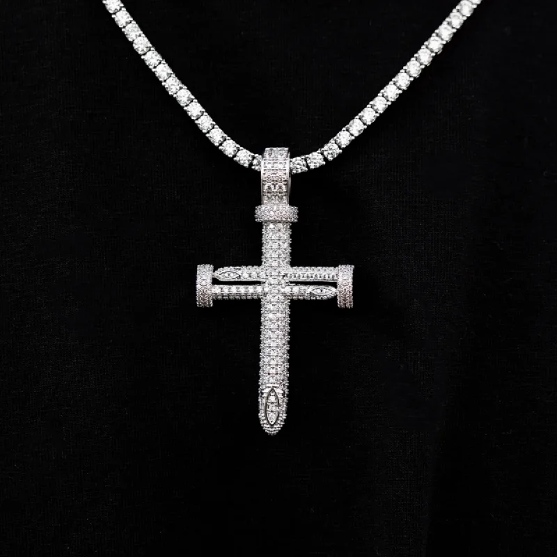 Luxury Jewelry Clearance – Shop Premium Styles Now White Gold Nail Cross (Large)