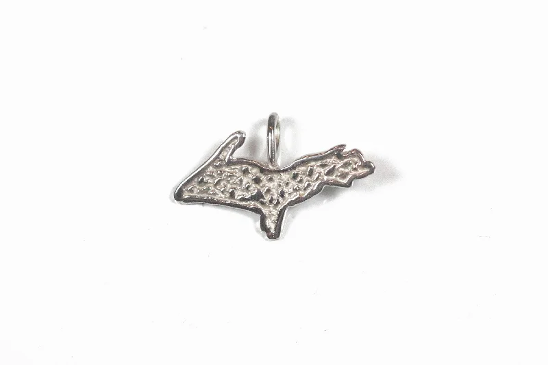 Don't Miss Out – Shop Elegant Jewelry For Less White Gold Nugget Upper Peninsula Pendant Don't Miss Out – Shop Elegant Jewelry For Less White Gold Nugget Upper Peninsula Pendant