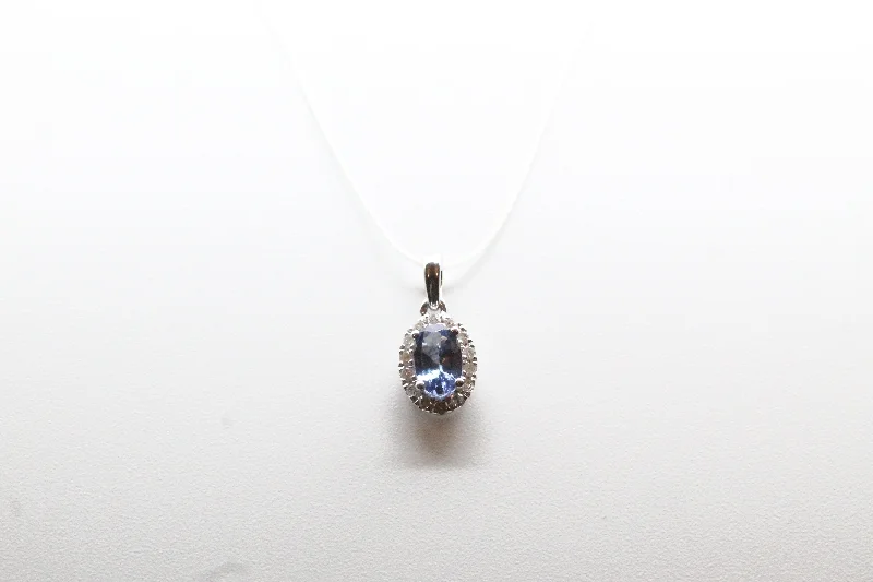 Best Jewelry Sale – Shop Exclusive Designs Now White Gold Tanzanite Halo Pendant