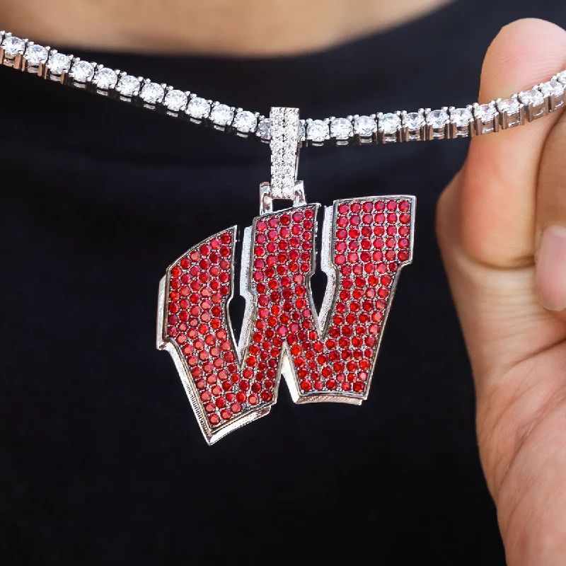 Eco-Friendly Sustainable Jewelry For Conscious Buyers Wisconsin Badgers Official NCAA Logo Pendant Eco-Friendly Sustainable Jewelry For Conscious Buyers Wisconsin Badgers Official NCAA Logo Pendant