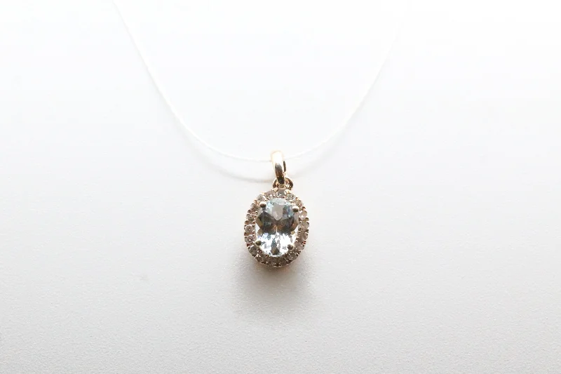 The Perfect Accessory For Less – Jewelry Sale Live Yellow Gold Oval Aquamarine Halo Pendant The Perfect Accessory For Less – Jewelry Sale Live Yellow Gold Oval Aquamarine Halo Pendant