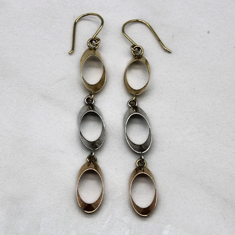 Timeless Jewelry At Special Discount Rates 10k Multi Tone Gold Earrings |