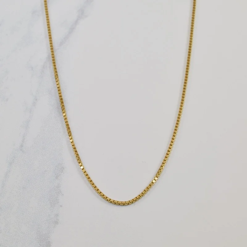Stunning Statement Jewelry, Unbeatable Discounts 10k Yellow Gold Box Chain | 20" | Stunning Statement Jewelry, Unbeatable Discounts 10k Yellow Gold Box Chain | 20" |