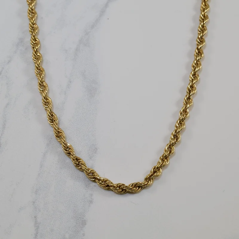 Huge Savings On Premium Jewelry Styles 10k Yellow Gold Rope Chain | 30" |