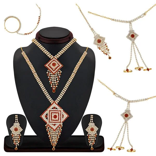 Trending Jewelry Now At Unbeatable Prices 14Fashions Gold Plated Austrian Stone Bridal Set Trending Jewelry Now At Unbeatable Prices 14Fashions Gold Plated Austrian Stone Bridal Set