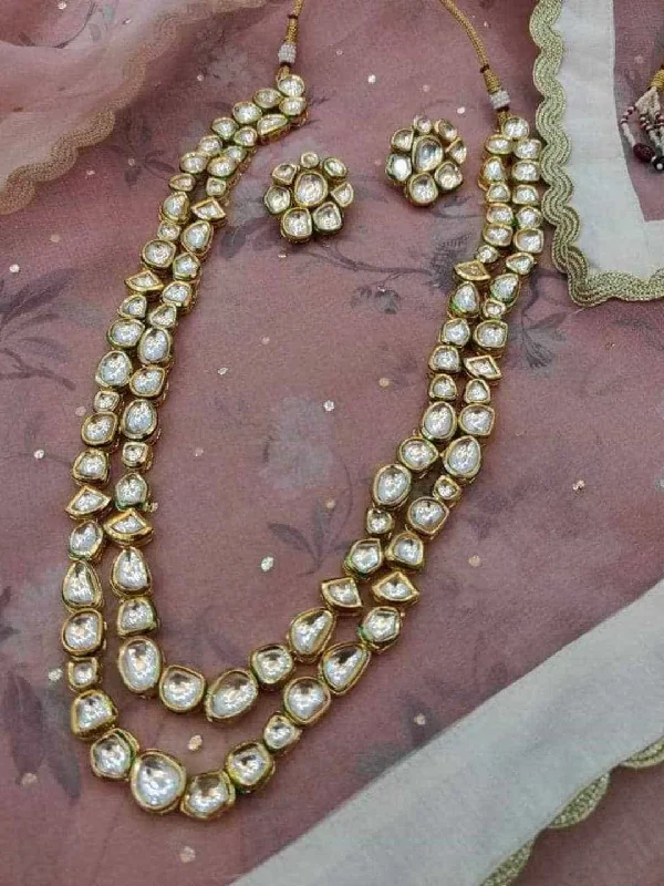 Your Perfect Accessory At The Perfect Price 2 Layered Abstract Kundan Necklace