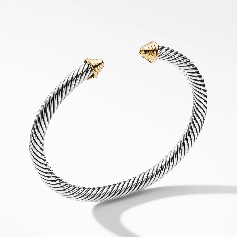 Must-Have Jewelry At Unbelievable Discounts Classic Cable Bracelet in Sterling Silver with 14K Yellow Gold Domes\, 5mm Must-Have Jewelry At Unbelievable Discounts Classic Cable Bracelet in Sterling Silver with 14K Yellow Gold Domes\, 5mm