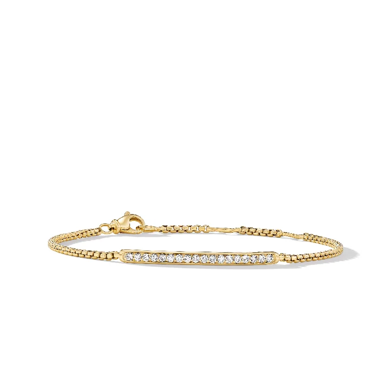 Limited Stock On Premium Jewelry At Low Prices Petite Pavé Bar Bracelet in 18K Yellow Gold with Diamonds\, 1.7mm Limited Stock On Premium Jewelry At Low Prices Petite Pavé Bar Bracelet in 18K Yellow Gold with Diamonds\, 1.7mm
