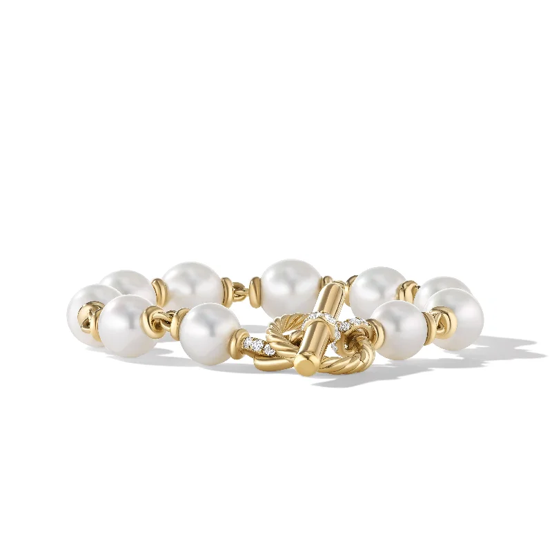 Glamorous Jewelry, Glamorous Deals – Shop Now Pearl Linked Bracelet in 18K Yellow Gold with Diamonds Glamorous Jewelry, Glamorous Deals – Shop Now Pearl Linked Bracelet in 18K Yellow Gold with Diamonds