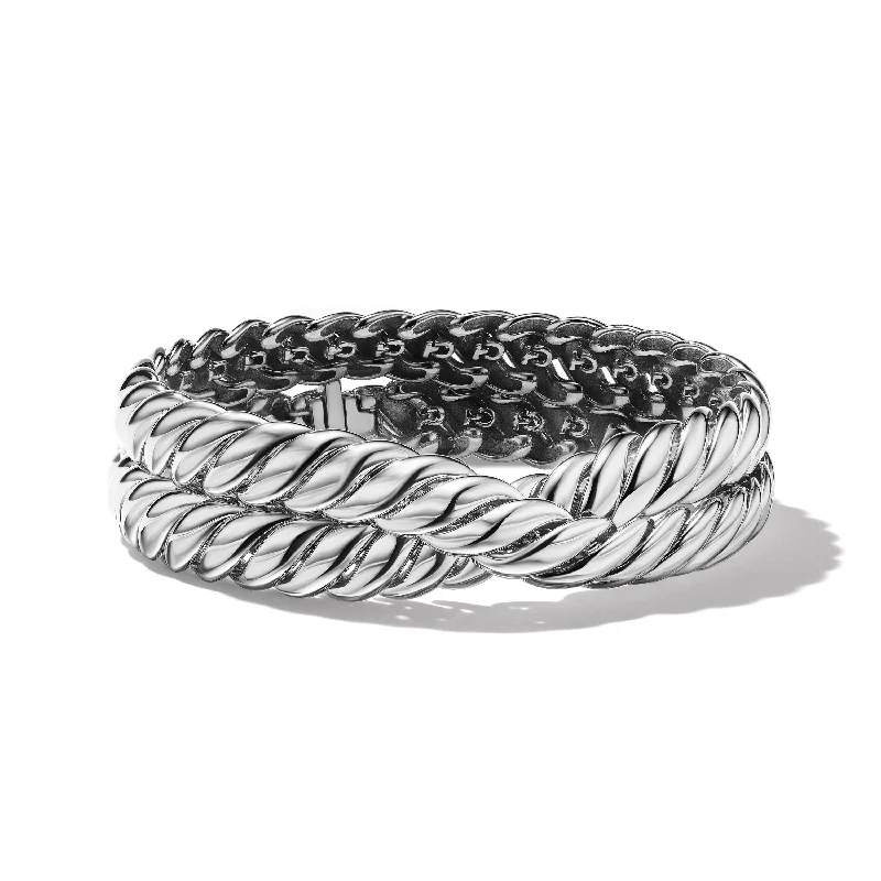 Don't Miss These Dazzling Jewelry Discounts Sculpted Cable Double Wrap Bracelet in Sterling Silver\, 8.5mm Don't Miss These Dazzling Jewelry Discounts Sculpted Cable Double Wrap Bracelet in Sterling Silver\, 8.5mm