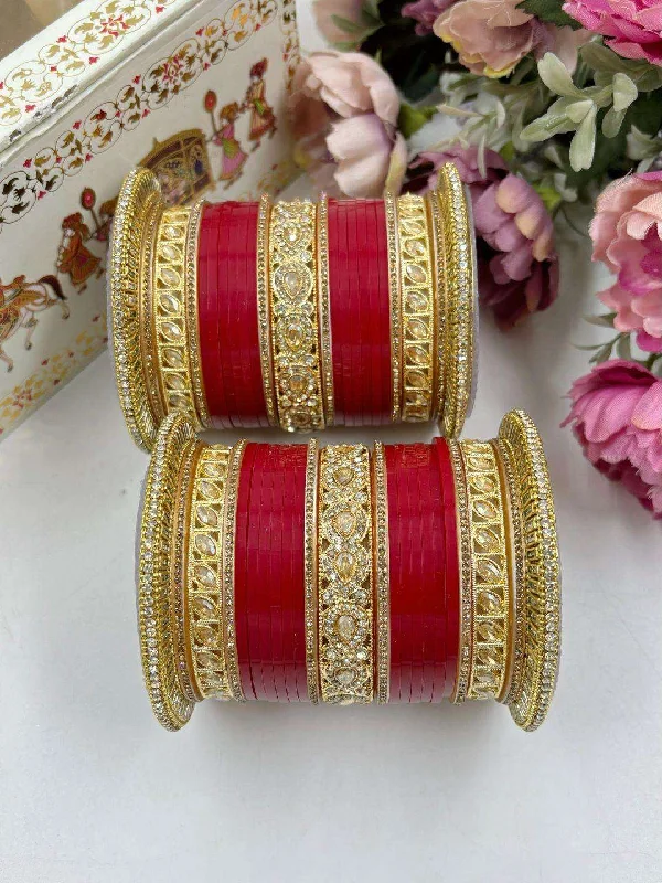 Elegant Rose Gold Jewelry For A Stylish Touch Blood Red Punjabi Bridal Chooda