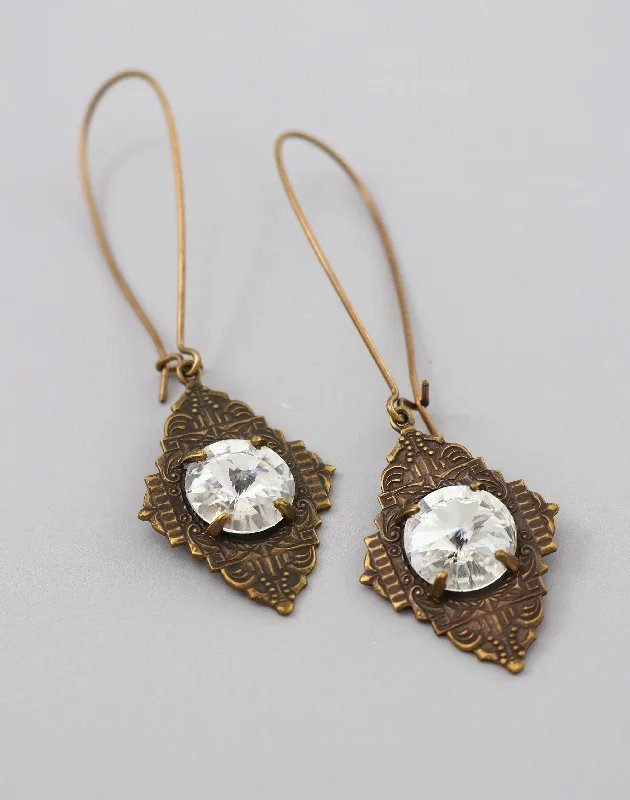 Delicate Crystal Jewelry For Sophisticated Charm Amulet Revelation Earrings, (1 pair)