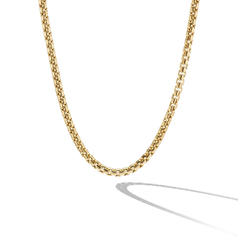 Stunning Statement Jewelry, Unbeatable Discounts Box Chain Necklace in 18K Yellow Gold, 2.7mm Stunning Statement Jewelry, Unbeatable Discounts Box Chain Necklace in 18K Yellow Gold, 2.7mm