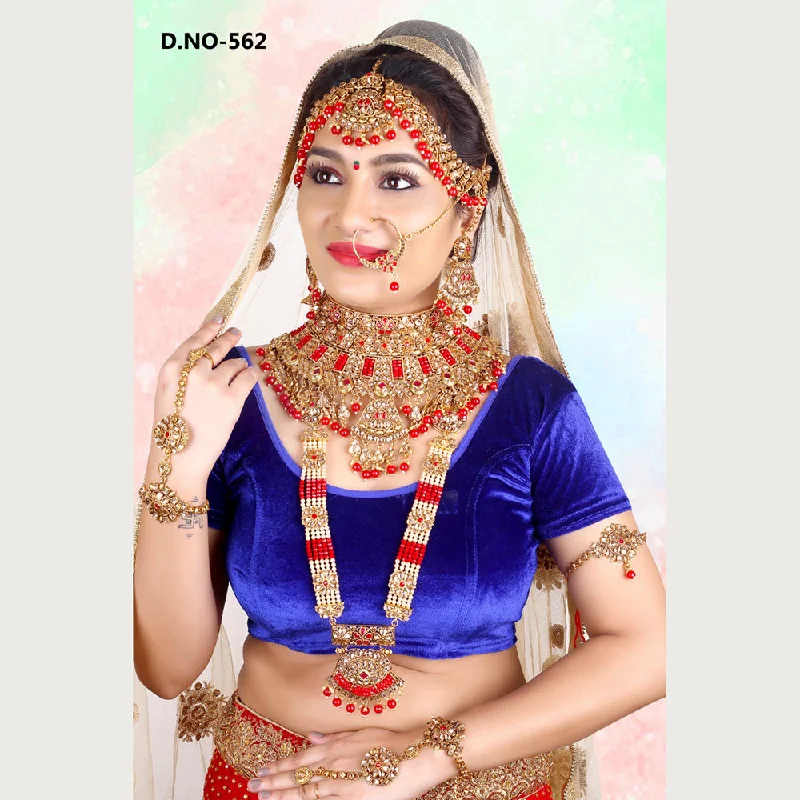 Elegant Designs, Unbeatable Discounts – Shop Jewelry Now Chamunda Art Jewellery Gold Plated Austrian Stone Bridal Jewellery Set