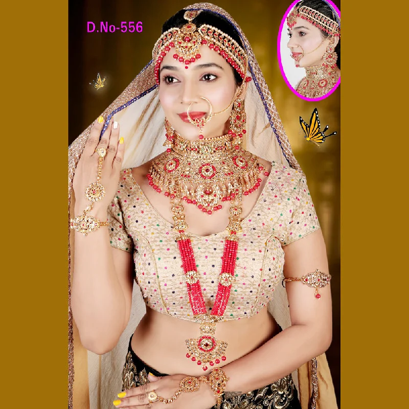 Limited-Stock Jewelry Sale – Once It's Gone, It's Gone Chamunda Art Jewellery Gold Plated Austrian Stone Bridal Jewellery Set Limited-Stock Jewelry Sale – Once It's Gone, It's Gone Chamunda Art Jewellery Gold Plated Austrian Stone Bridal Jewellery Set