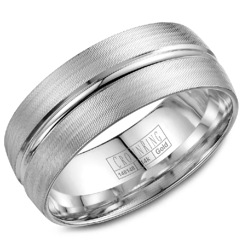 Fine Jewelry, Limited-Time Offers Available CrownRing 8MM Wedding Band with Textured Finish and Line Detailing WB-7934 Fine Jewelry, Limited-Time Offers Available CrownRing 8MM Wedding Band with Textured Finish and Line Detailing WB-7934