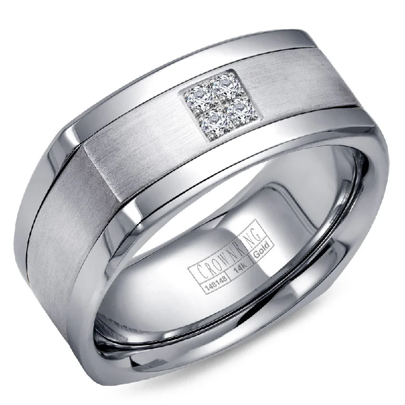 Luxury Jewelry Clearance – Shop Premium Styles Now CrownRing 9MM Diamond Wedding Band with Brushed Center and Polished Edges WB-9671 Luxury Jewelry Clearance – Shop Premium Styles Now CrownRing 9MM Diamond Wedding Band with Brushed Center and Polished Edges WB-9671