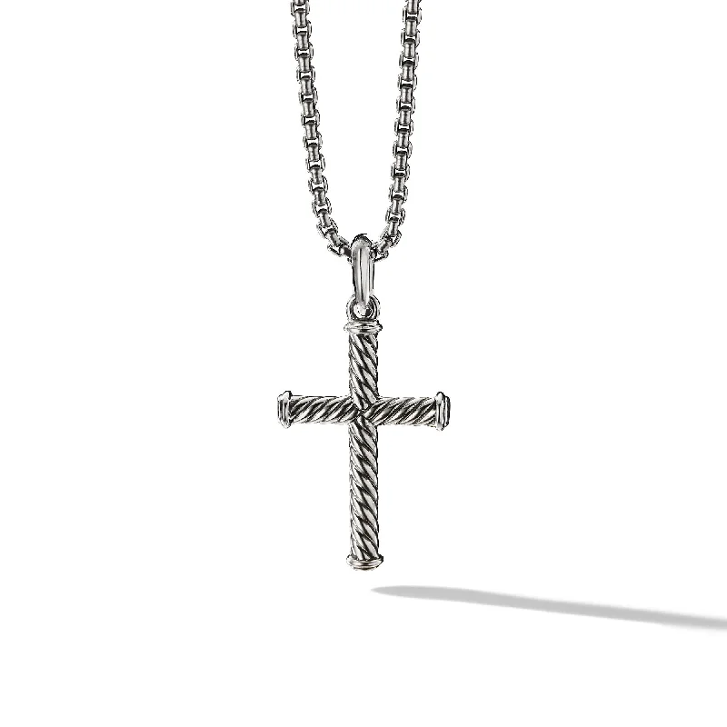 Jewelry Sale Bonanza – Grab Your Sparkle Now Cable Cross Pendant in Sterling Silver\, 35mm Jewelry Sale Bonanza – Grab Your Sparkle Now Cable Cross Pendant in Sterling Silver\, 35mm