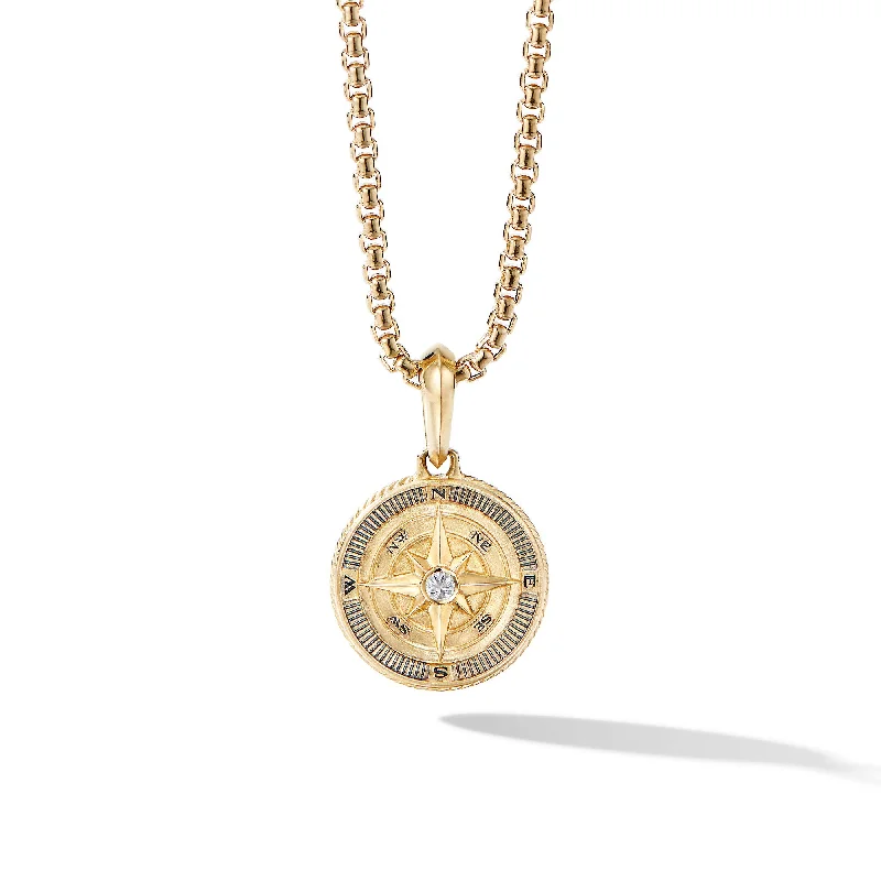 Elegant Jewelry At Unbeatable Offers – Shop Before It's Gone Maritime® Compass Amulet in 18K Yellow Gold with Center Diamond\, 29.5mm Elegant Jewelry At Unbeatable Offers – Shop Before It's Gone Maritime® Compass Amulet in 18K Yellow Gold with Center Diamond\, 29.5mm