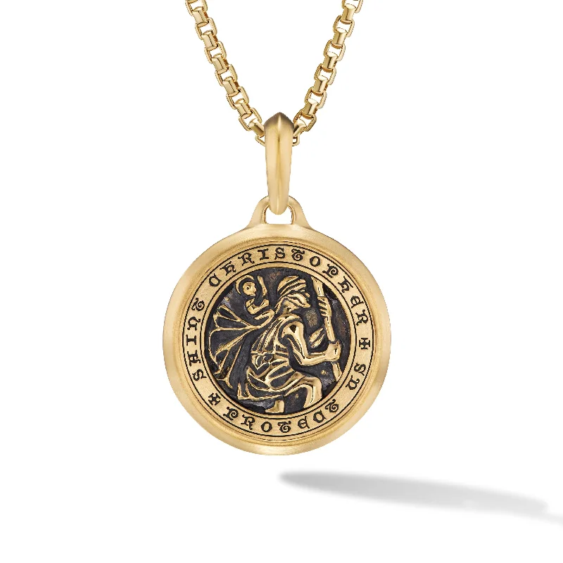 Buy More, Save More On Stunning Jewelry Designs St. Christopher Amulet in 18K Yellow Gold\, 34.5mm Buy More, Save More On Stunning Jewelry Designs St. Christopher Amulet in 18K Yellow Gold\, 34.5mm